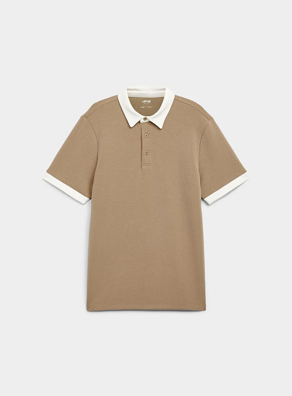 Soft ribbed jersey golf polo