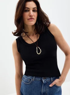 Soft rib-knit cami
