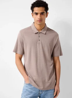 Soft slub jersey polo
