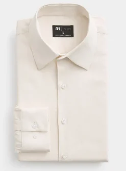 Solid basket-weave shirt