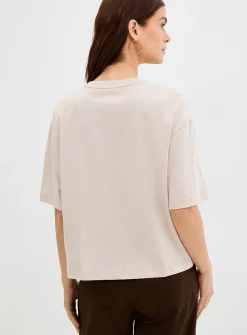 Solid boxy-fit organic cotton T-shirt