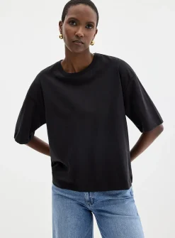 Solid boxy-fit organic cotton T-shirt
