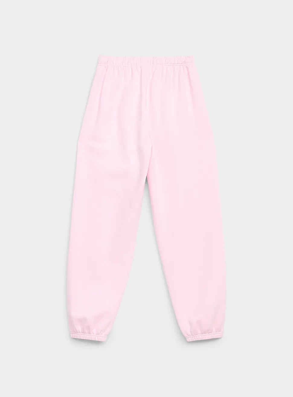 Solid cotton-fleece loose joggers