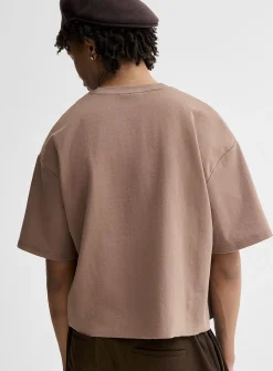 Solid cropped T-shirt