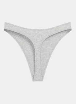 Solid high-cut essential thong