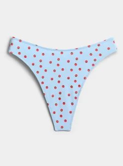 Solid high-cut essential thong