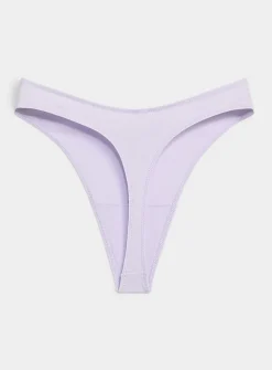 Solid high-cut essential thong