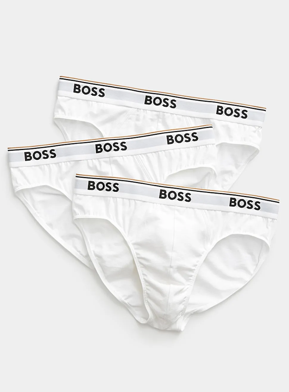 Solid logo-waistband briefs