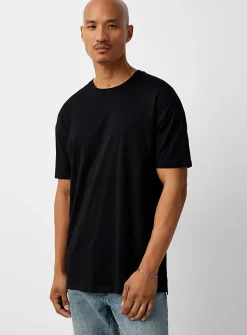 Solid organic cotton longline T-shirt