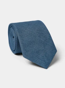 Solid pure linen tie