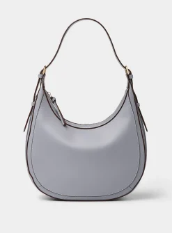 Solid rounded hobo bag