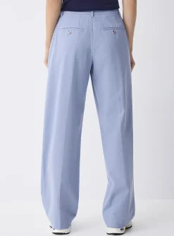 Solid straight dress pant