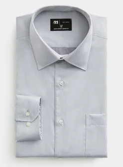Solid twill wrinkle-free shirt