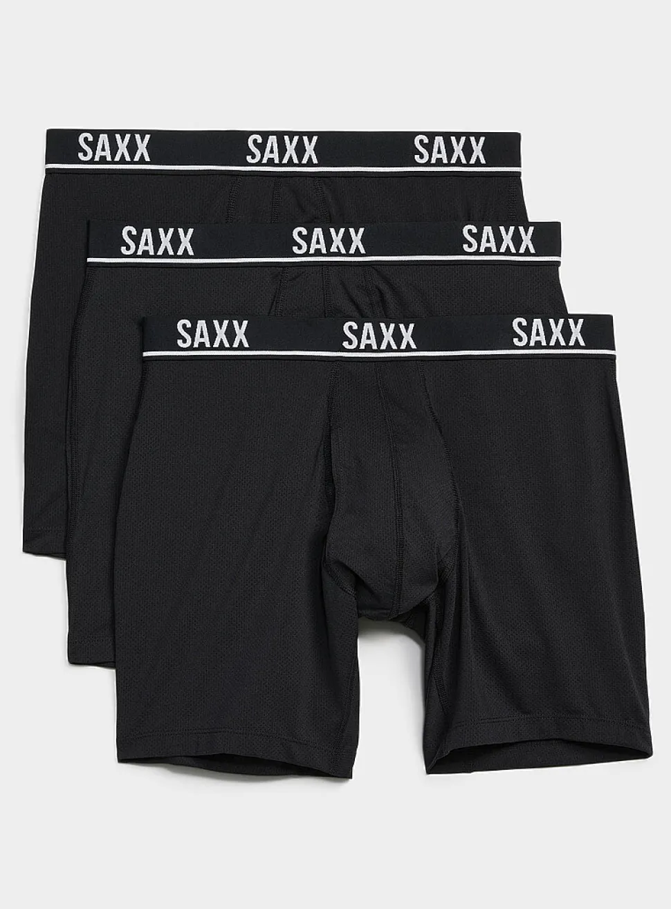 6" solid micro-perforated boxer briefs