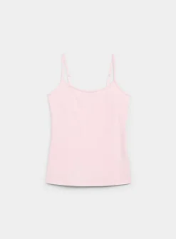 Spaghetti-strap organic cotton cami