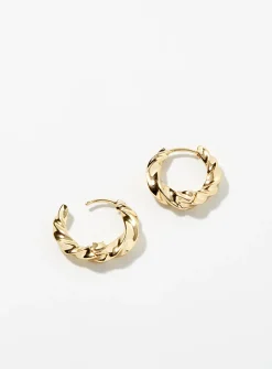 Sparkly twisted hoops