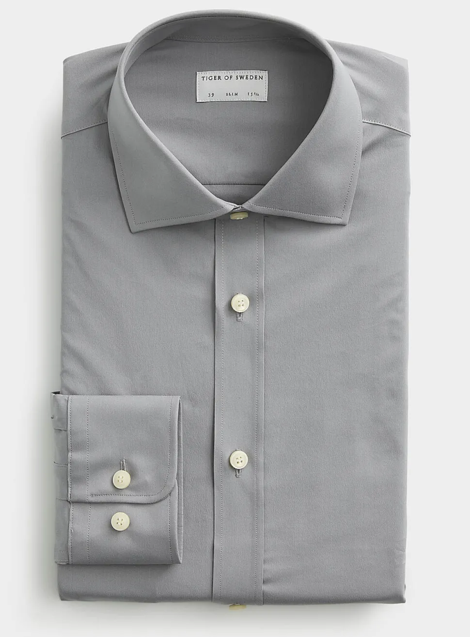 Steel-grey fitted shirt