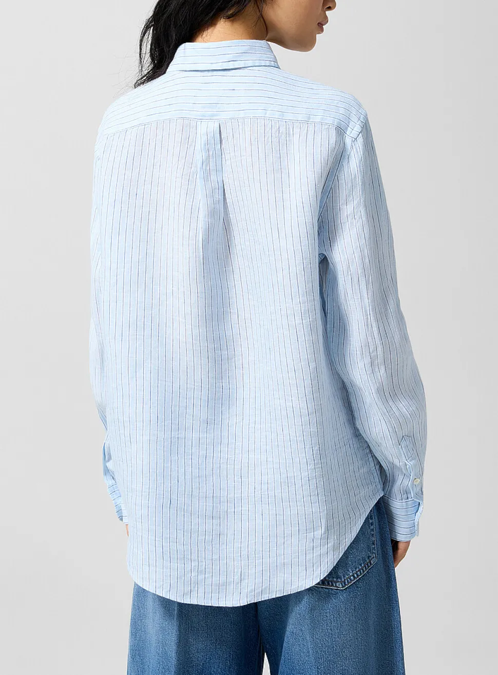 Stiped pure linen shirt