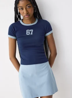 Straight dressy miniskirt