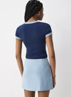 Straight dressy miniskirt