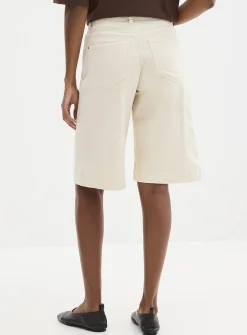 Stretch colourful denim Bermuda short