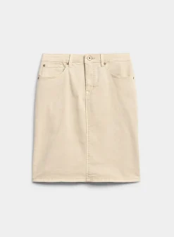 Stretch denim miniskirt