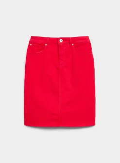 Stretch denim miniskirt