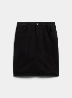 Stretch denim miniskirt
