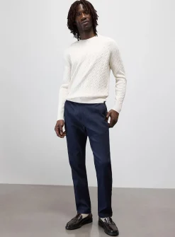 Stretch indigo chinos