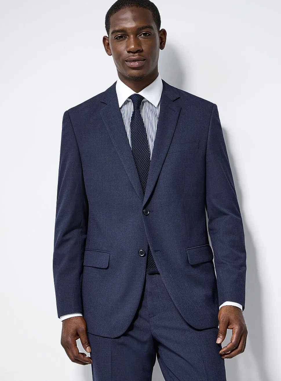 Stretch piqué suit