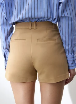 Stretch pleated dress short