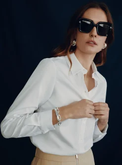 Stretch poplin shirt