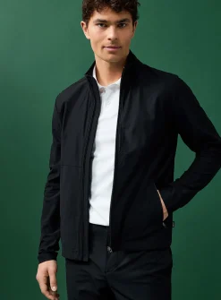 Stretch stand-collar golf jacket