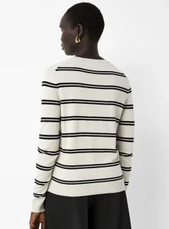 Striped fine-knit sweater