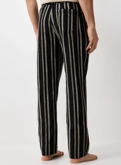 Striped lightweight linen pyjama pant