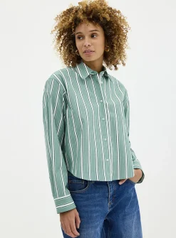 Striped lightweight poplin shirt
