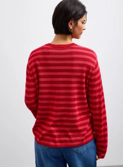 Striped loose-fit sweater