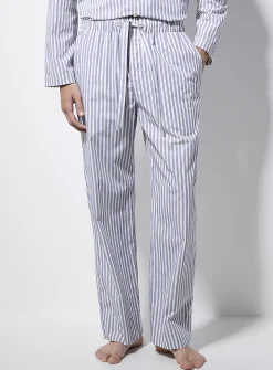 Striped organic cotton poplin pyjama pant