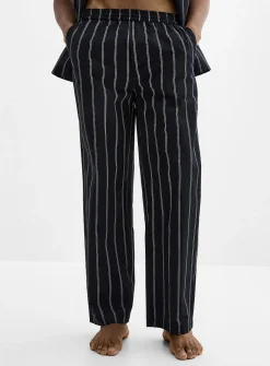 Striped poplin pyjama pant