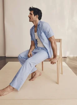 Striped poplin pyjama pant
