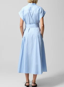 Striped poplin shirtdress