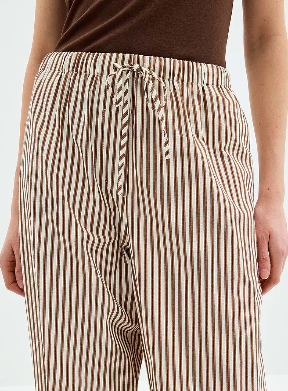 Striped seersucker pant