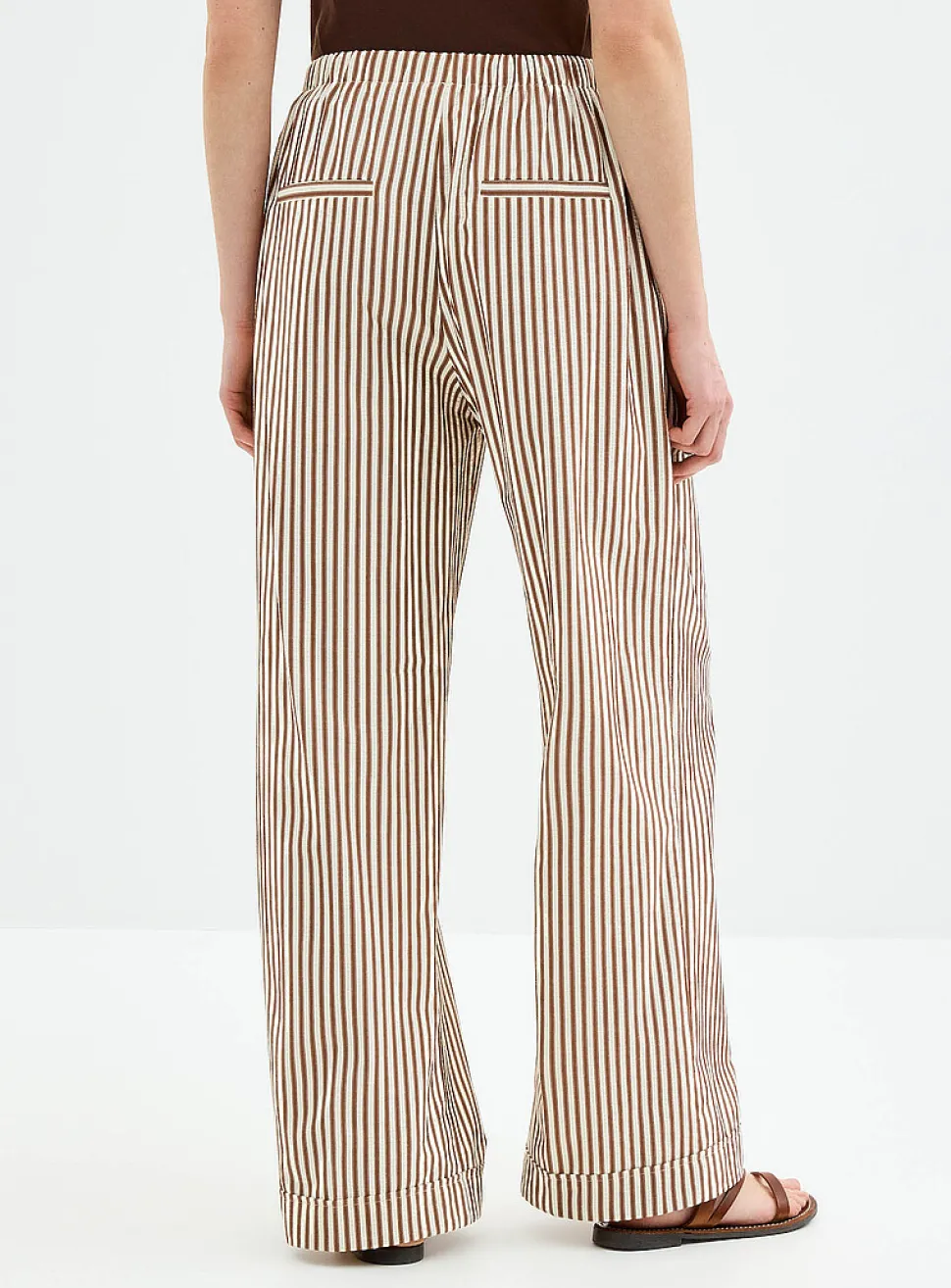 Striped seersucker pant