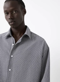Striped seersucker shirt