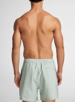 Striped seersucker swim short