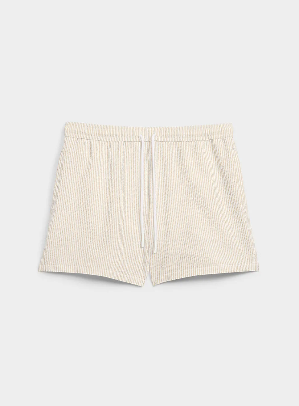 Striped seersucker swim short