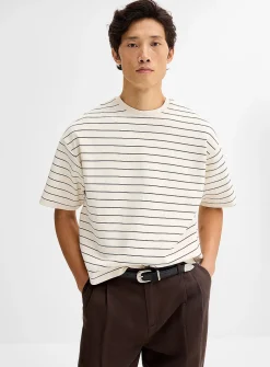 Striped thick jersey T-shirt
