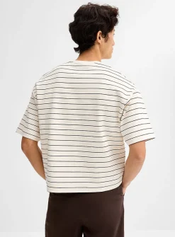 Striped thick jersey T-shirt