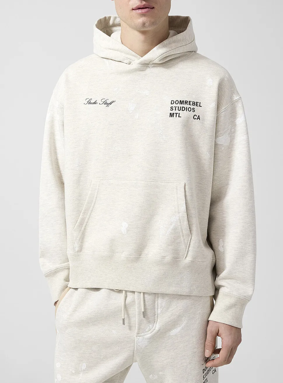 Studio Staff splattered paint hoodie
