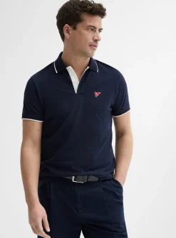 Summer embroidery piqué polo